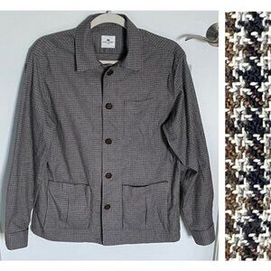 John Henric Sweden Houndstooth Check Button Down Shirt Jacket 35374